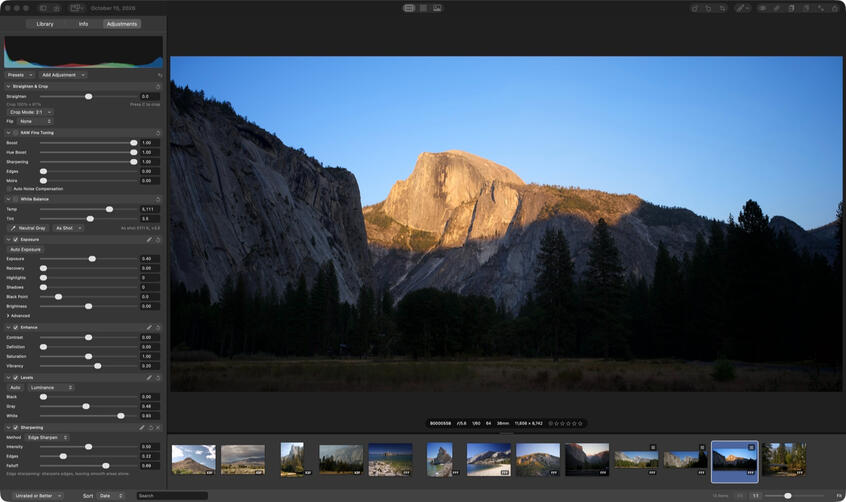 Film Strip interface